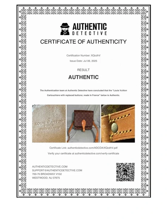 Louis Vuitton Monogram Cartouchiere MM Crossbody Bag Authenticated France - Picture 2 of 14